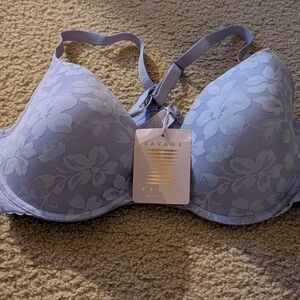 New With Tags Savage Fenty Lilac Purple Floral Bra By Rihanna Size 34DDD